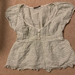 brandy Melville plaid gingham ‘Blair’ top